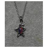 Sterling Chain w/Opal-like Star Pendant