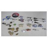 39 Snap-On Hat Pins, Buttons and Tie Clips