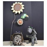 Assortment Of Metal Outdoor Yard Art