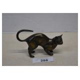 Vintage Brass Cat Statue