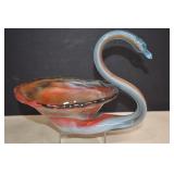 Vtg. MCM Sooner Art Glass Swan
