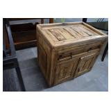 Rustic Cupboard with Metal Pulls