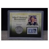 1976D John F Kennedy Coin & Stamp-Bicentennial