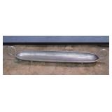 Decorative Metal Bread Tray With Metal Swirl -