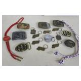 Vintage Snap-On Brass Buckles, Keyrings and Bolos