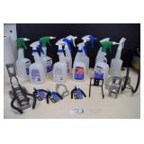 Empty Spray Bottles & Garage Hooks