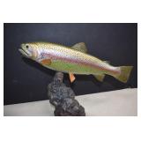 Land & Sea,Carved Wood Rainbow Trout Mount