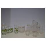 Vintage Lot Etched Clear Glass Tea Pitcher MORE