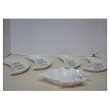 Vintage Portmerion Half Moon Snack Plates &