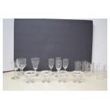Vintage MISC Lot Various Clear Glass Drink Ware -