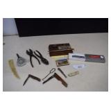 Knives, Glass Knob & More Collectibles
