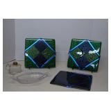 Lot MISC Decor Dichroic Fused Glass Trivets &