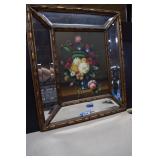 Beautiful Beveled Mirror Framed Oil Painting