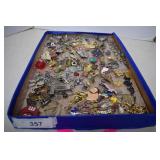 Tray Of Animal Themed Brooches, Pendants, Charms,