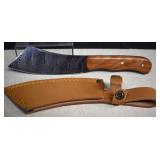 Damascus Steel Blade Tracker Style Knife With