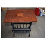 Small Table With Magazine Rack Bottom