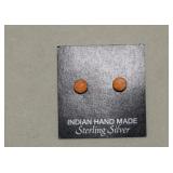 Sterling & Spiny Oyster Stud Earrings on Card