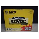Unopened 250 Rounds Of Remington 40 S&W Ammo