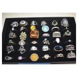 Thirty Six Fashion Rings,Display Not Included