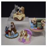 Four Disney Collectable The Classics 'Lady & The