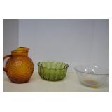 Misc Vintage Lot Anchor Hocking Milano Amber Glass