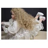 Lovely 1996 Amy,By D. Rubert,Porcelain Laying Doll