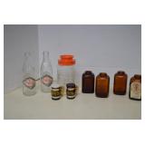 Vintage Lot Brown Glass Snuff Bottles, MORE