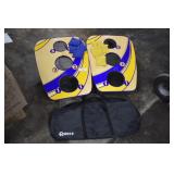 Pair of Folding Bean Bag Game Board Set. Missing