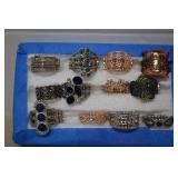 Twelve Nice Like New Stretch Back Fashion Rings