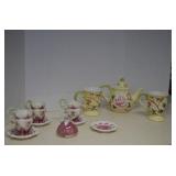 Vintage Lot Cream Bird Tea Pot & Mugs Set MORE