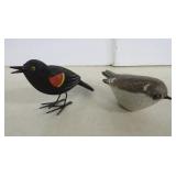 Two Handcarved Birds - NOTE