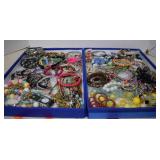Two Trays Of Costume/Fashion Jewelry -Trays Not