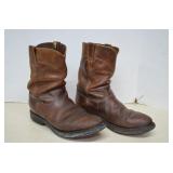 Men's Leather Justin Work Boots Size 10 D