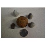 Civil War Bullets and Small Cannon Shot