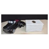White Marble Lidded Box & Truck Shaped Wax Warmer