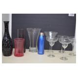 MISC Lot Of Clear Margarita Glasses, Vases And
