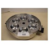 Stainless Steel 6 Cup Egg Poacher Pan w/Insert &