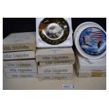 Collection of Floral & Eagle Collector Plates