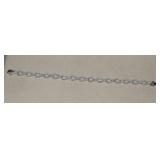 Sterling Teardrop Link, Clear Stone Bracelet
