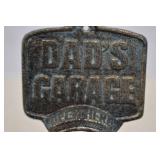 Dad's Garage Opener Brass Bottle Opener