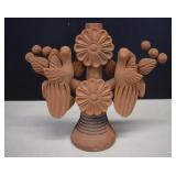 Vintage Tree Of Life Candle Holder Mexican Folk