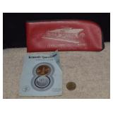Bank Bag, Kennedy Space Center Token & 1980 Mexico