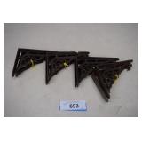 Four Pair of Wrought Iron Shelf Brackets