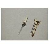 Small Horn Kriss Karis Dagger Brooch