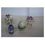 Egg Shaped Trinket Boxes