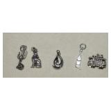 Five Sterling Charms  11.49g