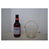 Vintage Large Clear Glass Ice Bucket MORE