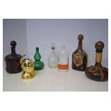 Vintage Lot Italian Leather Wrapped Decanters &