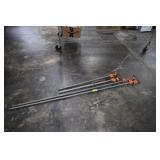 Four Metal Furniture Clamps. 2- 66' 2- 48'