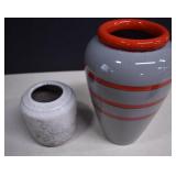 Two Stoneware Vases,One Signed(Logan)